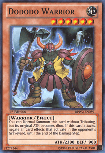 Dododo Warrior - BPW2-EN059 Super Rare 1st Edition