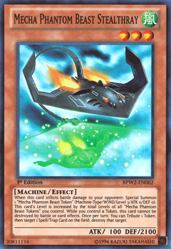 Mecha Phantom Beast Stealthray - BPW2-EN062 Super Rare 1st Edition