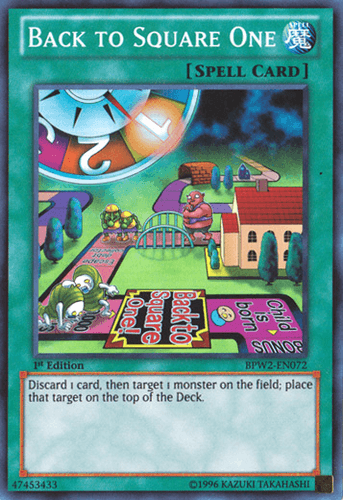 Back to Square One - BPW2-EN072 Super Rare 1st Edition