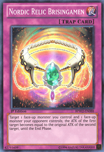 Nordic Relic Brisingamen - BPW2-EN088 Super Rare 1st Edition