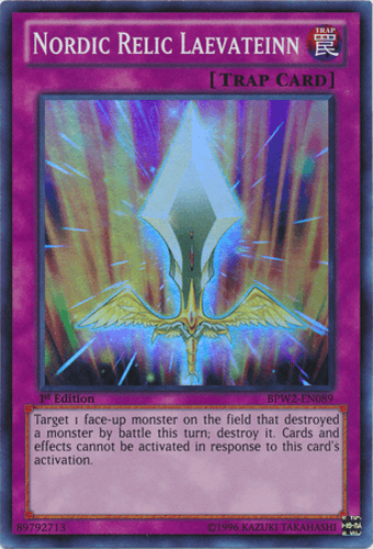 Nordic Relic Laevateinn - BPW2-EN089 Super Rare 1st Edition
