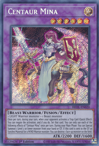 Centaur Mina - BROL-EN020 Secret Rare 1st Edition