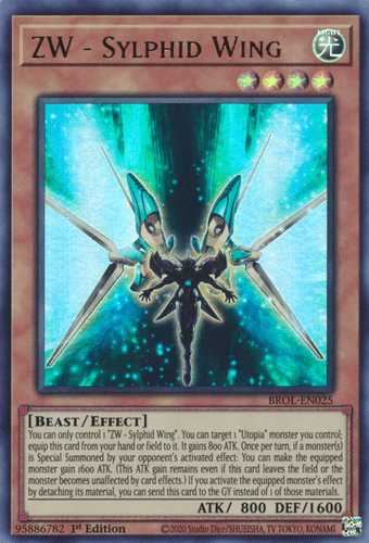 ZW - Sylphid Wing - BROL-EN025 Ultra Rare 1st Edition
