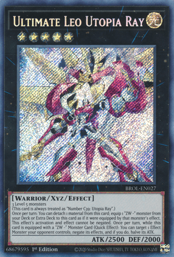 Ultimate Leo Utopia Ray - BROL-EN027 Secret Rare 1st Edition