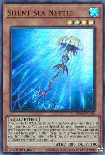 Silent Sea Nettle - BROL-EN029 Ultra Rare 1st Edition