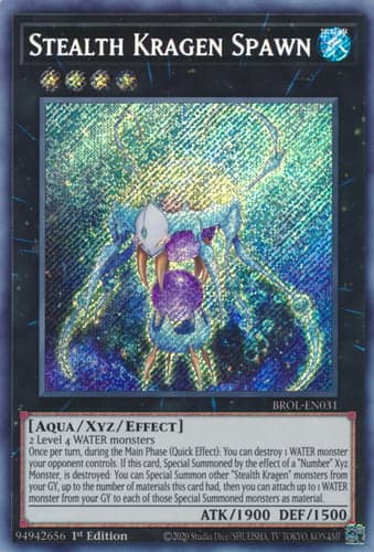Stealth Kragen Spawn - BROL-EN031 Secret Rare 1st Edition