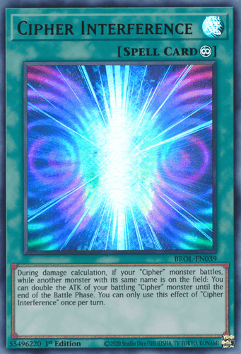 Cipher Interference - BROL-EN039 Ultra Rare 1st Edition