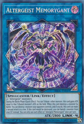 Altergeist Memorygant - BROL-EN045 Secret Rare 1st Edition