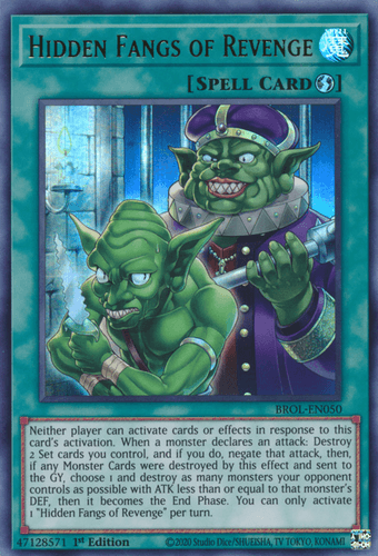 Hidden Fangs of Revenge - BROL-EN050 Ultra Rare 1st Edition