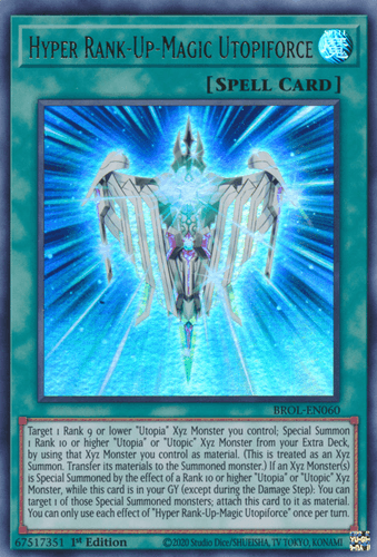 Hyper Rank-Up-Magic Utopiforce - BROL-EN060 Ultra Rare 1st Edition