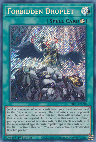 Forbidden Droplet - BROL-EN090 Secret Rare 1st Edition