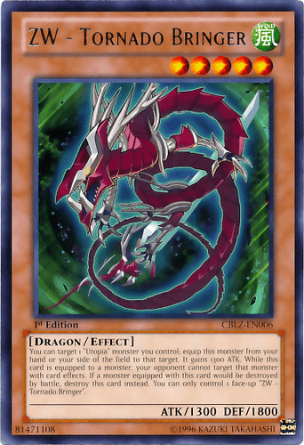 ZW - Tornado Bringer - CBLZ-EN006 Rare 1st Edition