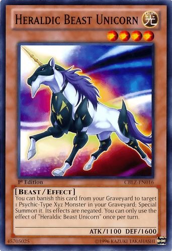 Heraldic Beast Unicorn - CBLZ-EN016 Common 1st Edition