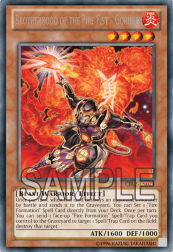 Brotherhood of the Fire Fist - Gorilla - CBLZ-EN023 Rare 1st Edition