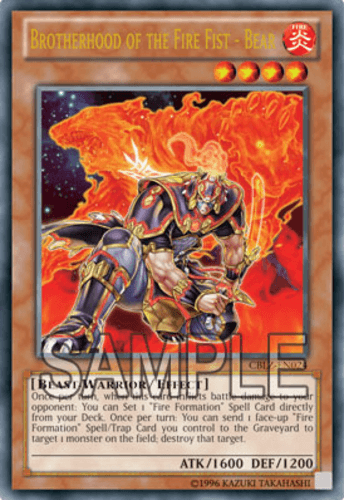 Brotherhood of the Fire Fist - Bear - CBLZ-EN024 Ultra Rare Unlimited