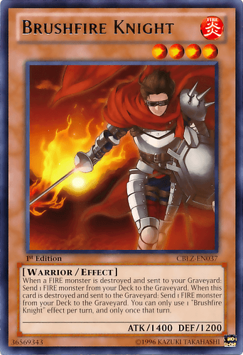Brushfire Knight - CBLZ-EN037 Rare 1st Edition
