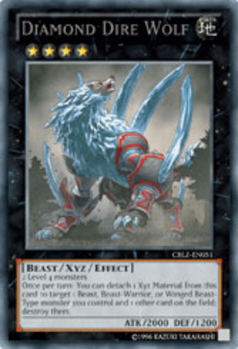 Diamond Dire Wolf - CBLZ-EN051 Secret Rare 1st Edition
