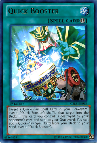 Quick Booster - CBLZ-EN065 Ultra Rare 1st Edition