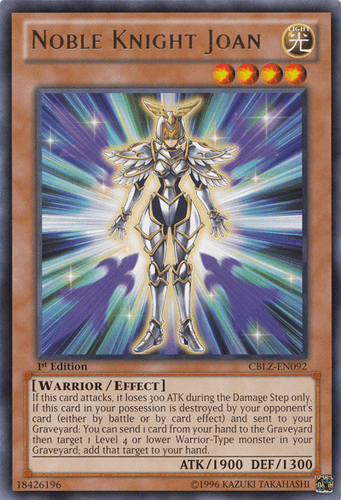 Noble Knight Joan - CBLZ-EN092 Rare 1st Edition