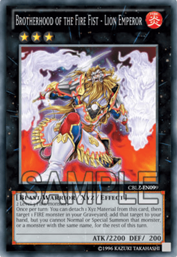 Brotherhood of the Fire Fist - Lion Emperor - CBLZ-EN099 Super Rare Unlimited