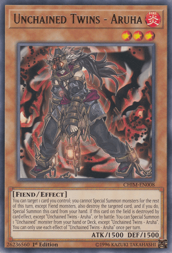 Unchained Twins - Aruha - CHIM-EN008 Rare 1st Edition