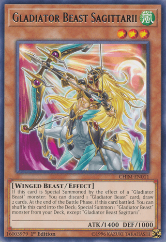 Gladiator Beast Sagittarii - CHIM-EN011 Rare Unlimited