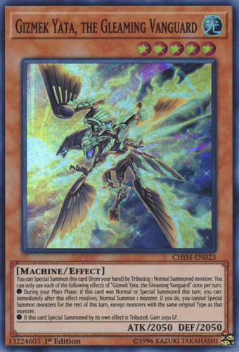 Gizmek Yata, the Gleaming Vanguard - CHIM-EN023 Super Rare 1st Edition