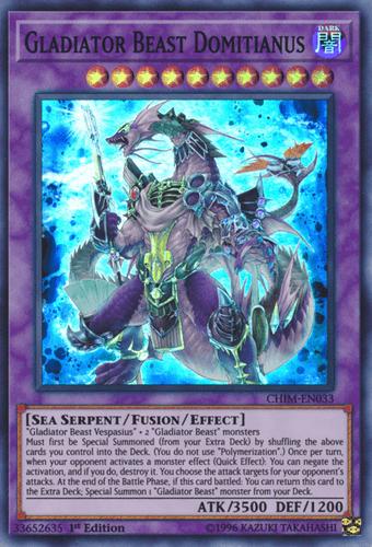 Gladiator Beast Domitianus - CHIM-EN033 Super Rare Unlimited