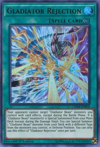 Gladiator Rejection - CHIM-EN058 Ultra Rare 1st Edition