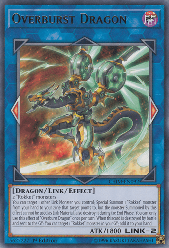 Overburst Dragon - CHIM-EN092 Rare 1st Edition