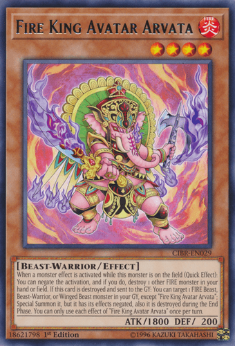 Fire King Avatar Arvata - CIBR-EN029 Rare 1st Edition