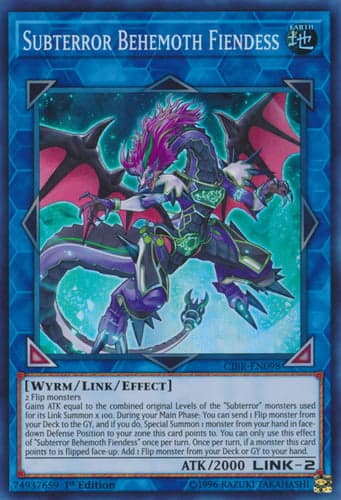 Subterror Behemoth Fiendess - CIBR-EN098 Super Rare 1st Edition