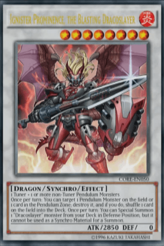 Ignister Prominence, the Blasting Dracoslayer - CORE-EN050 Ultra Rare 1st Edition