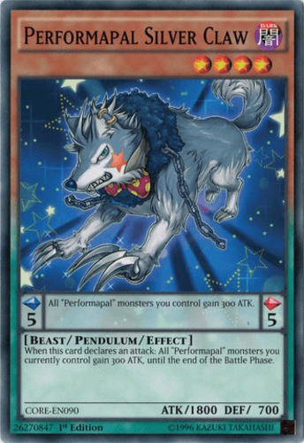 Performapal Silver Claw - CORE-EN090 Common 1st Edition