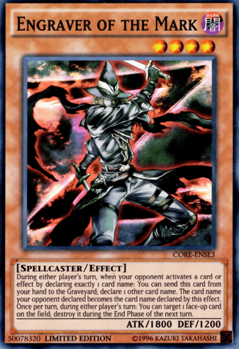 Engraver of the Mark - CORE-ENSE3 Super Rare Limited Edition