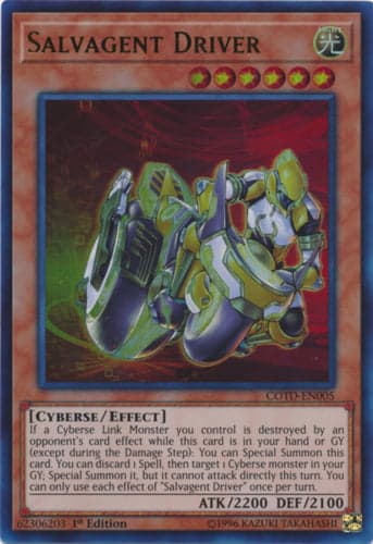 Salvagent Driver - COTD-EN005 Ultra Rare 1st Edition