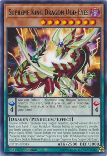 Supreme King Dragon Odd-Eyes - COTD-EN015 Rare Unlimited