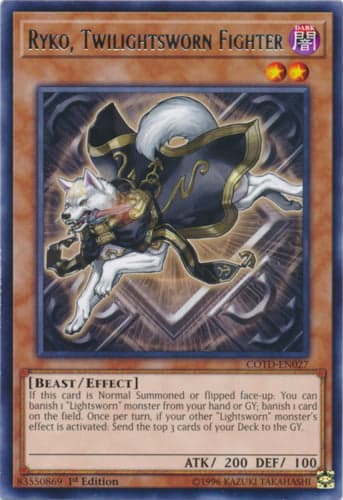 Ryko, Twilightsworn Fighter - COTD-EN027 Rare 1st Edition