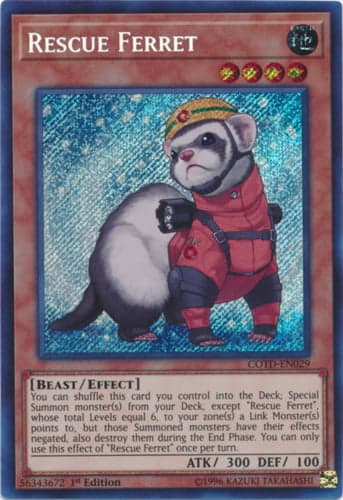 Rescue Ferret - COTD-EN029 Secret Rare Unlimited