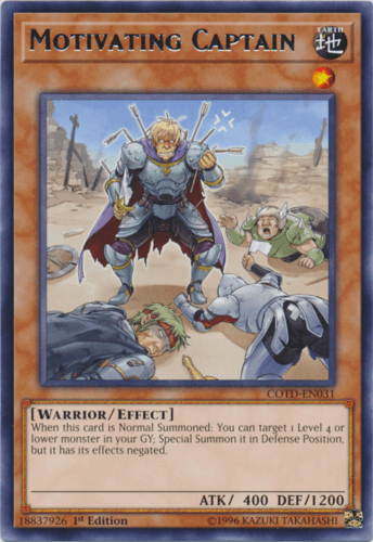 Motivating Captain - COTD-EN031 Rare 1st Edition