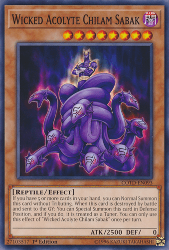 Wicked Acolyte Chilam Sabak - COTD-EN093 Common Unlimited