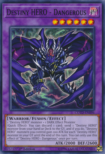 Destiny HERO - Dangerous - COTD-EN096 Common 1st Edition