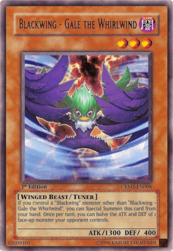 Blackwing - Gale the Whirlwind - CRMS-EN008 Rare 1st Edition