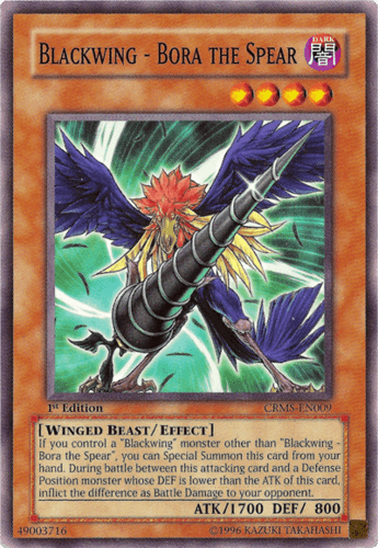 Blackwing - Bora the Spear - CRMS-EN009 Common 1st Edition