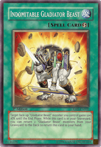 Indomitable Gladiator Beast - CRMS-EN056 Common Unlimited