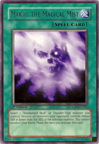 Makiu, the Magical Mist - CRMS-EN091 Rare 1st Edition