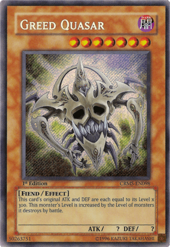 Greed Quasar - CRMS-EN098 Secret Rare Unlimited