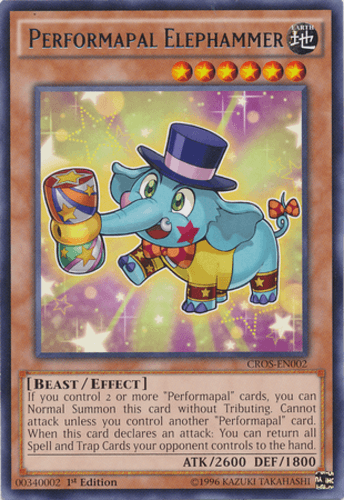 Performapal Elephammer - CROS-EN002 Rare 1st Edition