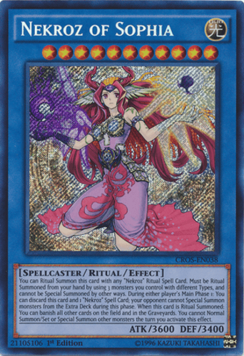 Nekroz of Sophia - CROS-EN038 Secret Rare 1st Edition