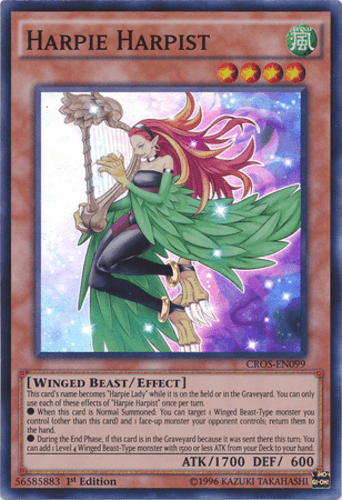 Harpie Harpist - CROS-EN099 Super Rare 1st Edition